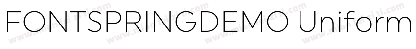 FONTSPRINGDEMO UniformPr字体转换